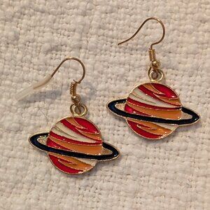 Saturn Planet Earrings